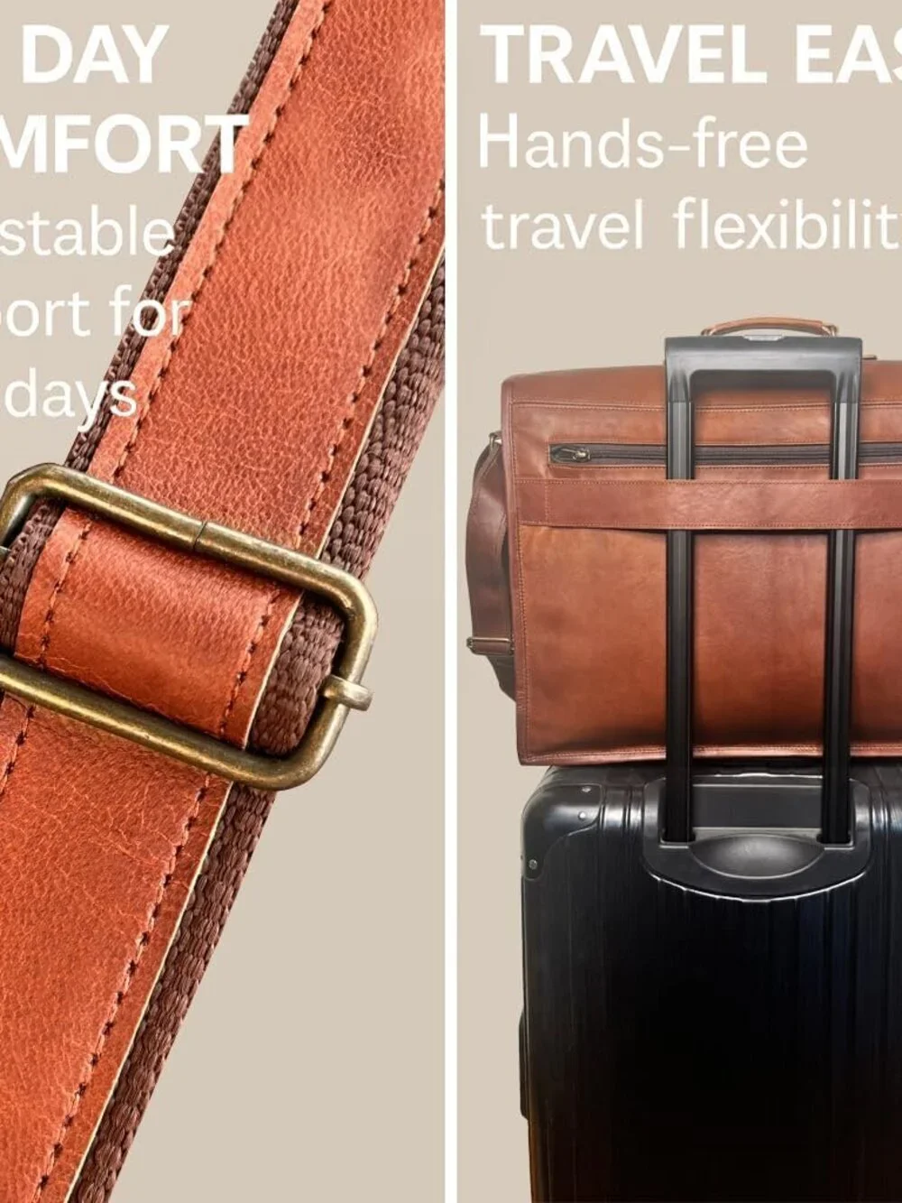 Men's Brown Grain Leather Vintage Satchel Travel Crossbody Stylish Messenger Bag